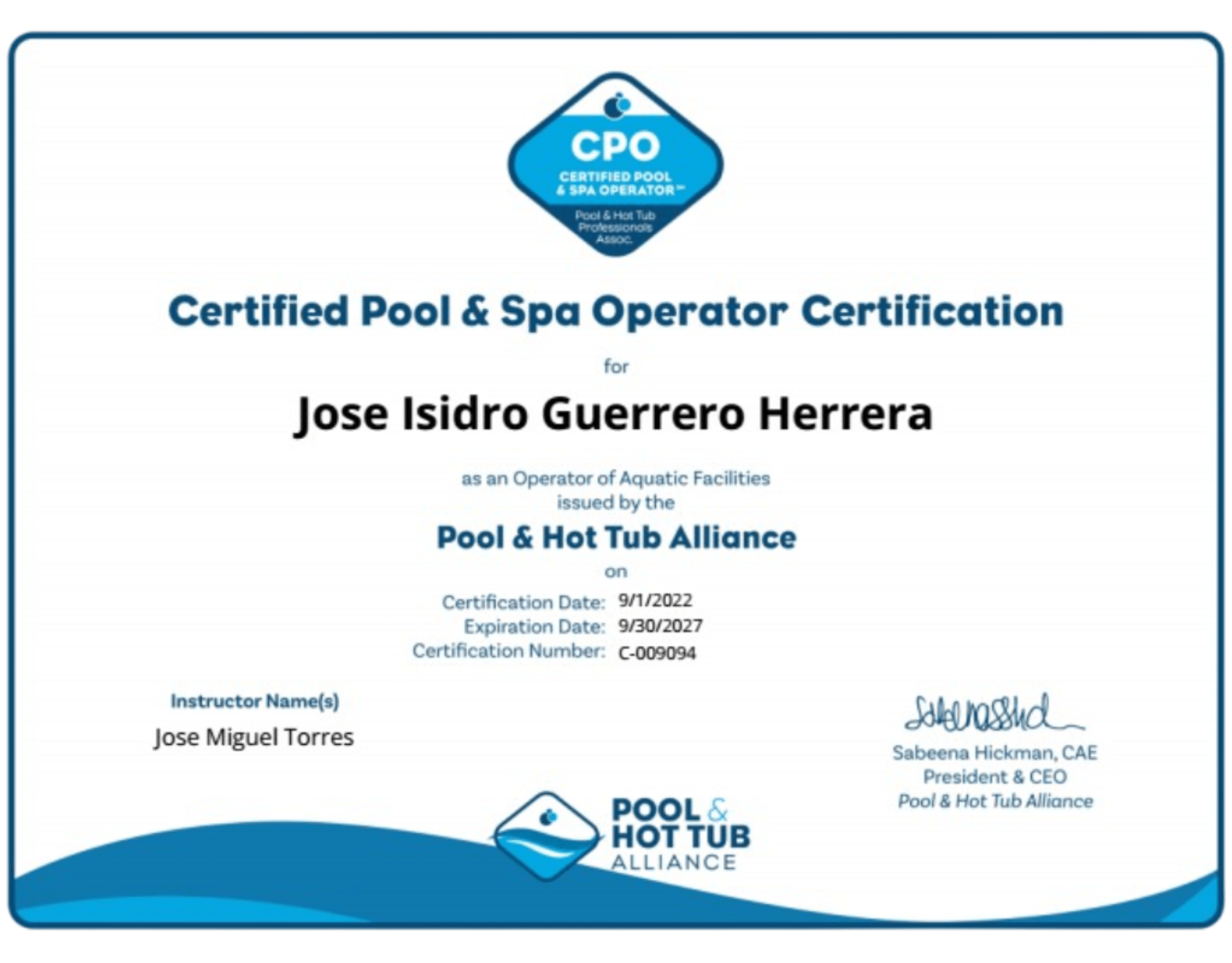 CPO Certified Operator CNC
